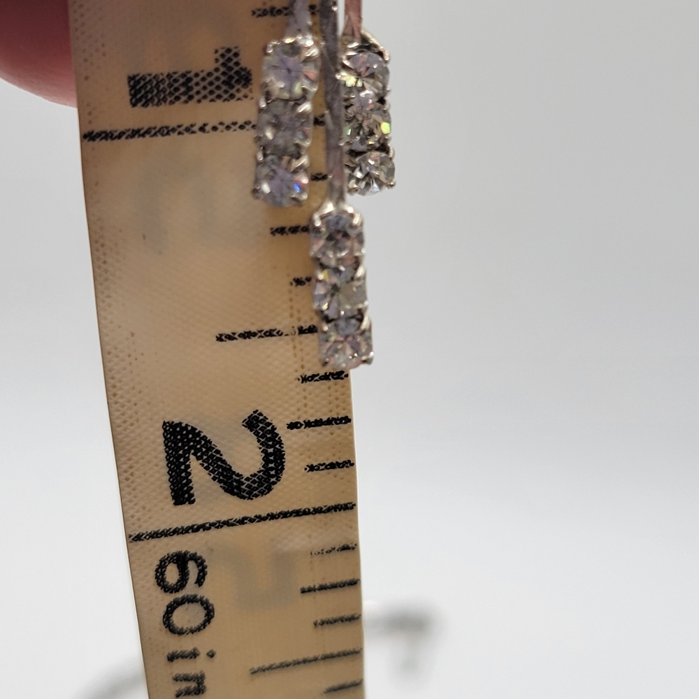 VTG Jewelry Set | Silver Tone & Clear Rhinestones | Unsigned - Picture 12 of 12
